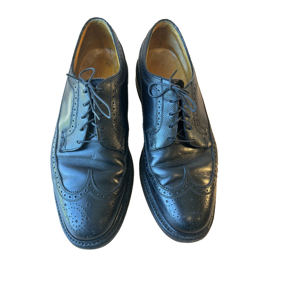 FLORSHEIM IMPERIAL 92604 Kenmoor Gunboat Vintage Black Wing Tip Shoes Size 9.5 D main image 13